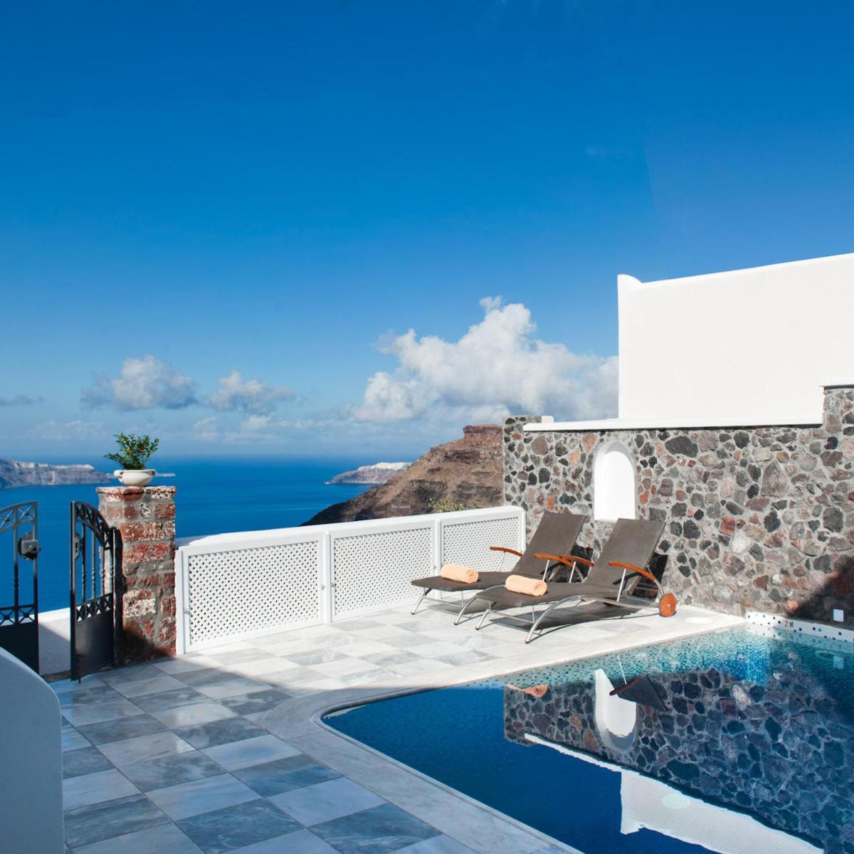 Vallas Apartments & Villas Firosztefáni Kültér fotó